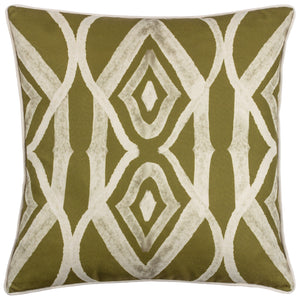 Cape Ikat 50x50 Feather Filled Cushion Moss - view 2