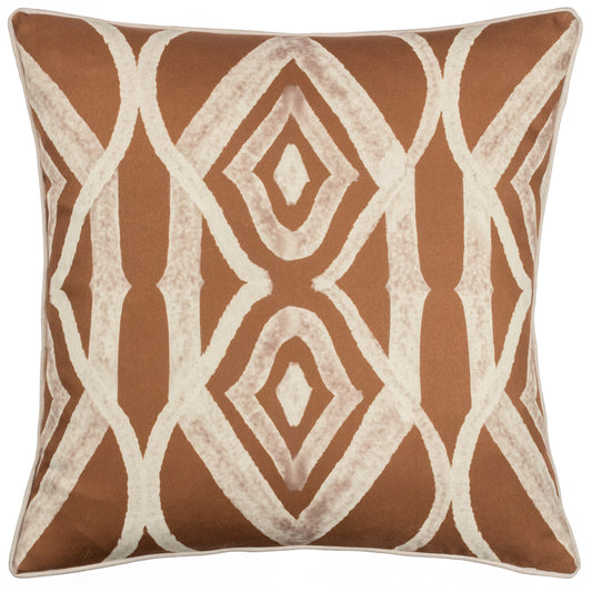 CAPE IKAT 50X50 FEATHER FILLED CUSHION RUST