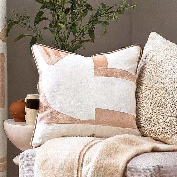 Carro 45x45 Feather Filled Cushion Clay - lifestyle