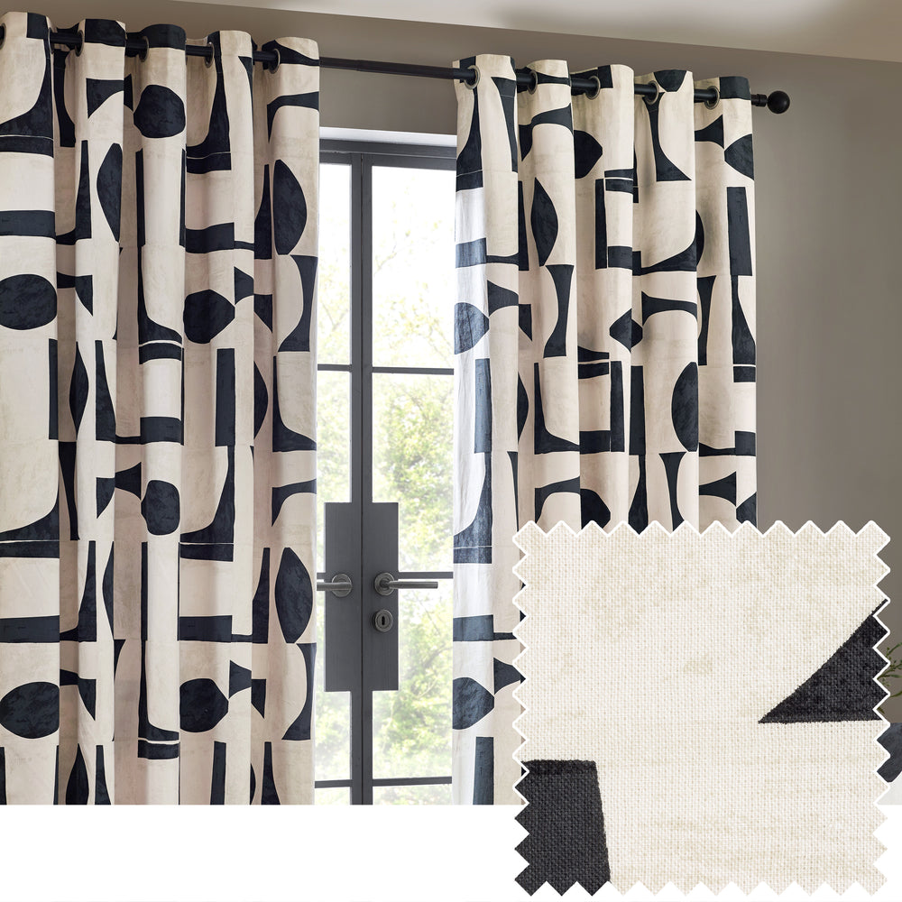 Carro 168x183 Eyelet Curtains Dusk - Canwell Interiors Limited - Riva