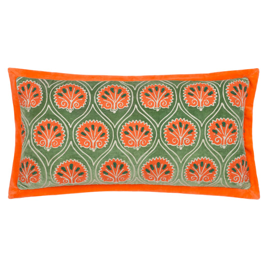 CASA 30X60 FEATHER FILLED CUSHION PERIDOT/ORANGE