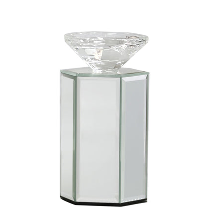 19.5cm Hexagon Mirror Tealight Holder