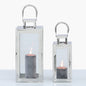 Set Of 2 Stainless Steel Lanterns