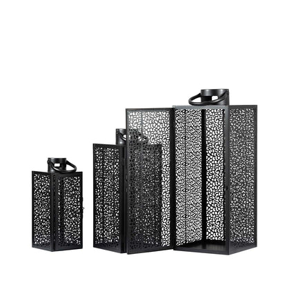 Esme Set of 3 Black Steel Lanterns