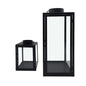 Set of 4 Black Steel Lanterns