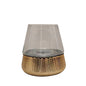 20cm Gold & Clear Glass Candle Holder