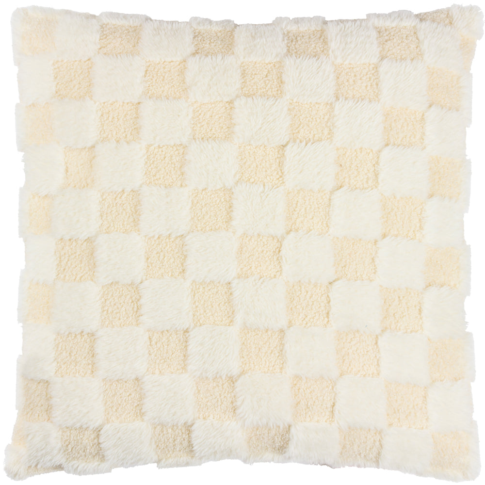 Check It Boucle 45x45 Feather Filled Cushion Dreamy Cream