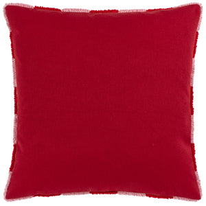 Check 45x45 Feather Filled Cushion Red or Dead Pink - view 3