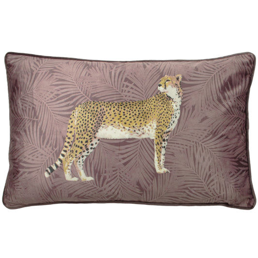 CHEETAH FOREST 30X50 FEATHER FILLED CUSHION BLUSH