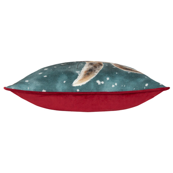 Christmas Hare 43x43 Feather Filled Cushion Multi - view 4