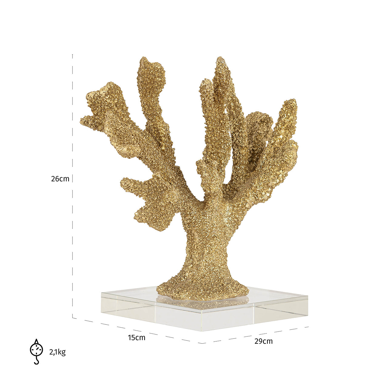 Faux coral Mette (Gold)- Richmond Interiors