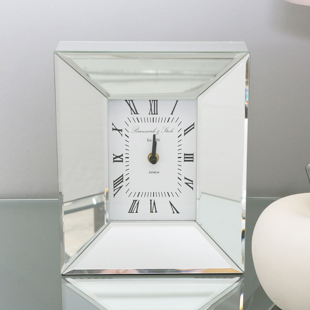 27cm Mirror Box Table Clock