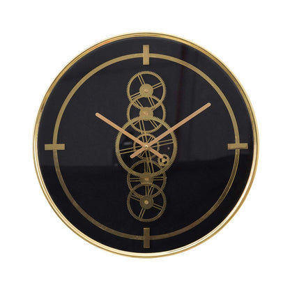 46cm Black and Gold Gears Wall Clock