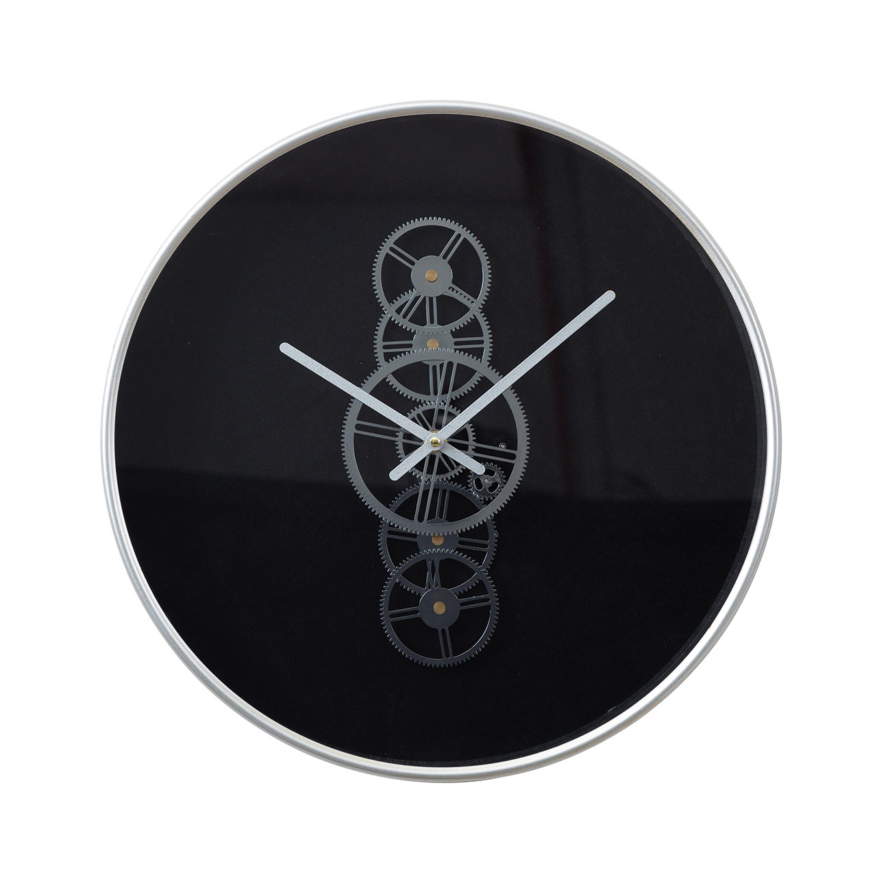 46cm Black and Silver Gears Wall Clock