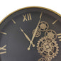 50cm Black Gears Wall Clock