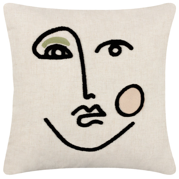 Cleo 45x45 Feather Filled Cushion Pink/green - view 2