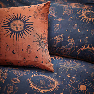 Constellation Double Duvet Set Bronze/Navy - Riva