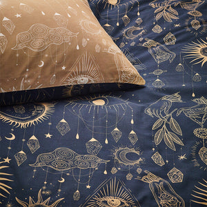 Constellation Single Duvet Set Gold/Navy - Riva