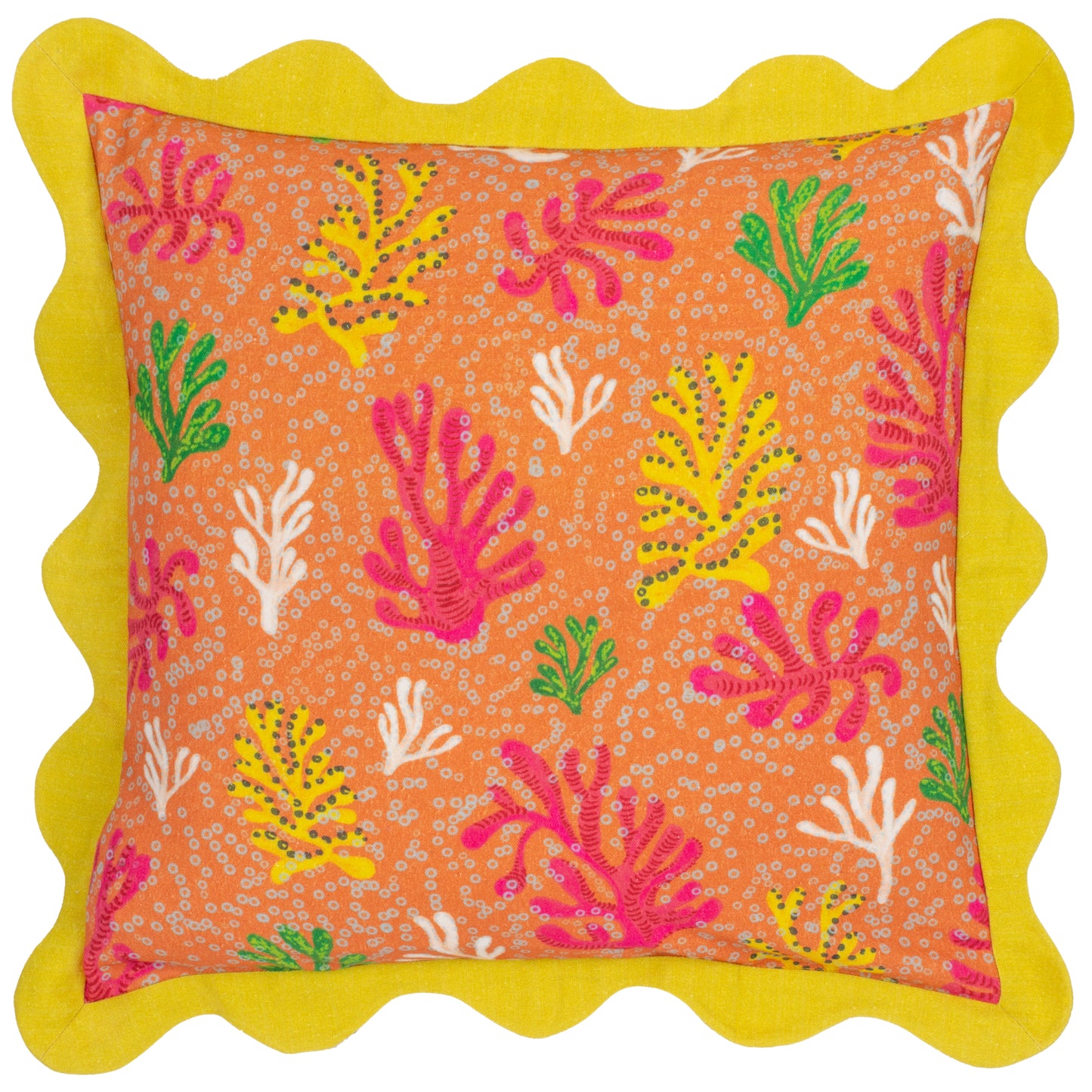 CORAL 50X50 FEATHER FILLED CUSHION CITRONELLE