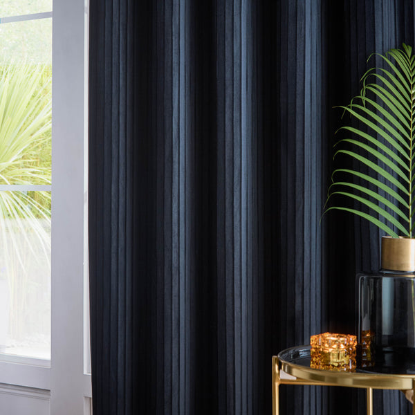 Corinthian 228x137 Eyelet Curtains Midnight - view 4