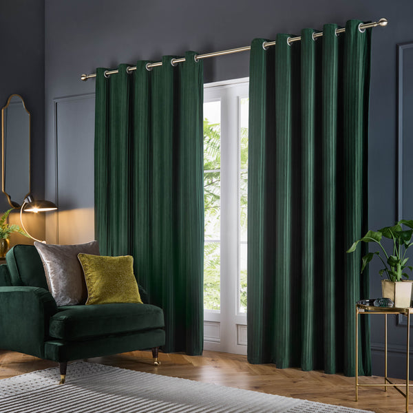 Corinthian 167x137 Eyelet Curtains Forest - view 3
