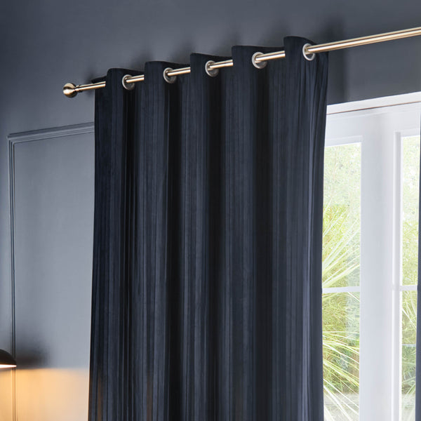 Corinthian 167x137 Eyelet Curtains Midnight - view 5