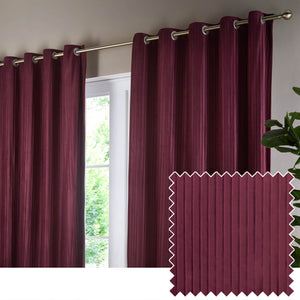 Corinthian 117x137 Eyelet Curtains Merlot - view 2