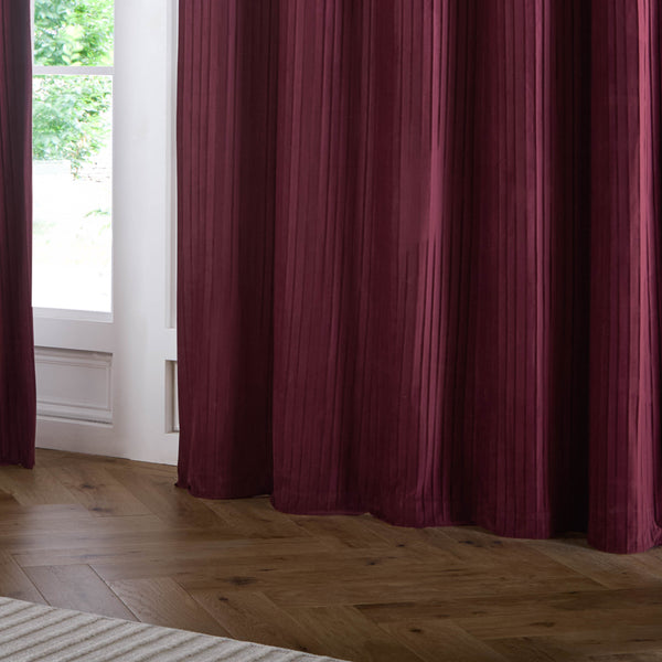 Corinthian 117x137 Eyelet Curtains Merlot - view 6