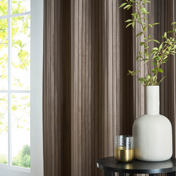 Corinthian 117x182 Eyelet Curtains Mink - view 4