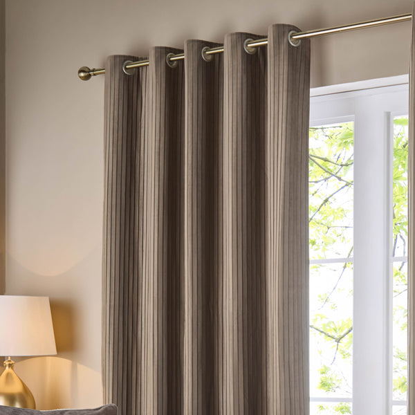 Corinthian 117x182 Eyelet Curtains Mink - view 5