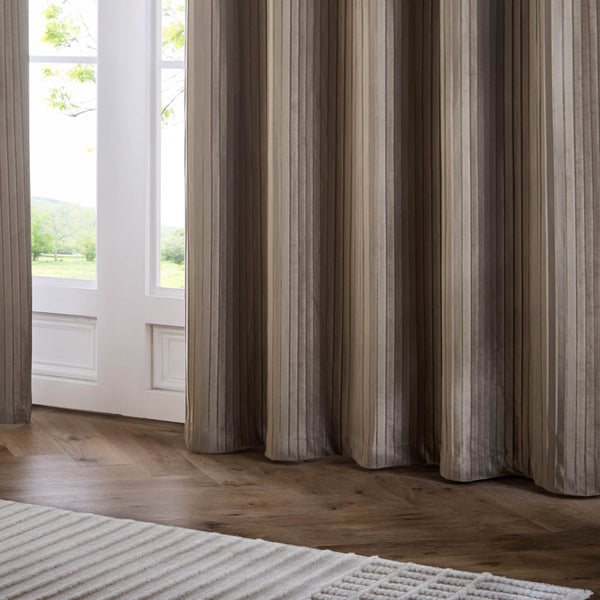 Corinthian 117x182 Eyelet Curtains Mink - view 6