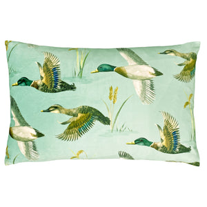 Country Duck Pond 40x60 Feather Filled Cushion Mint