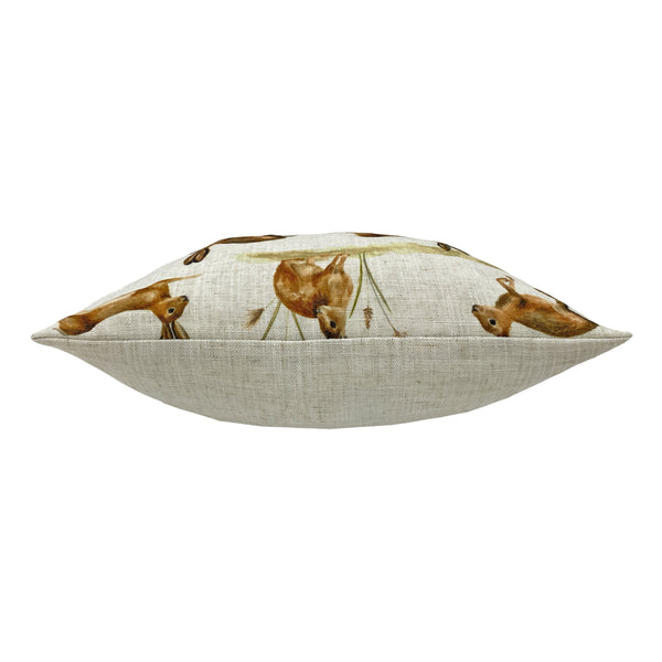 Country Running Hares 43x43 Feather Filled Cushion Multi - view 4