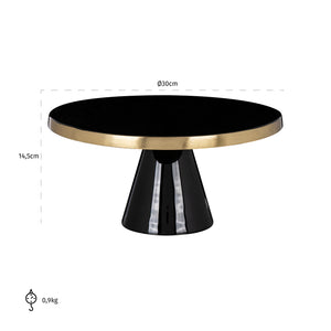 Cakeplate Elena (black/gold) – Richmond Interiors