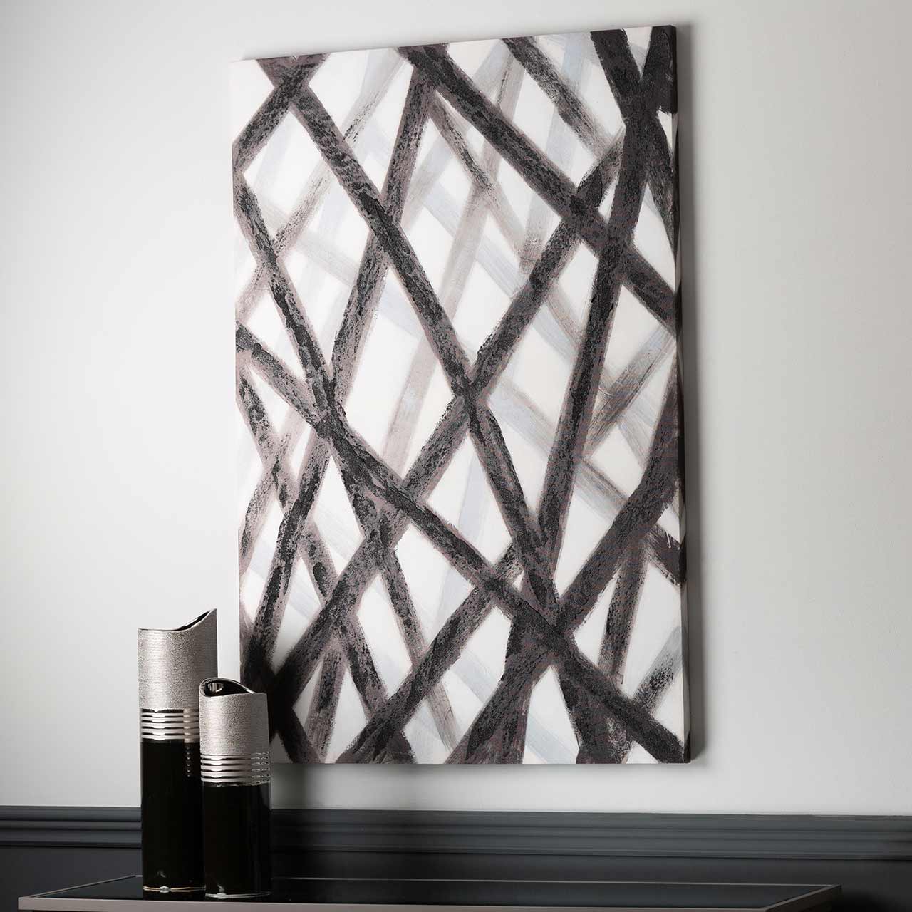 CP364 80x120 Abstract Canvas Black and White