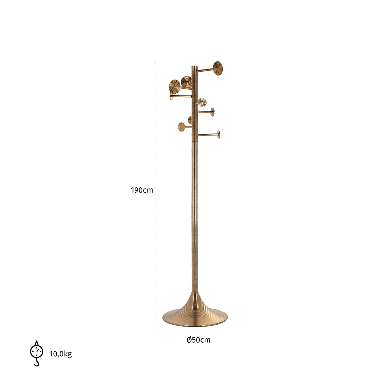 Coat rack Haley (Brushed Gold)- Richmond Interiors