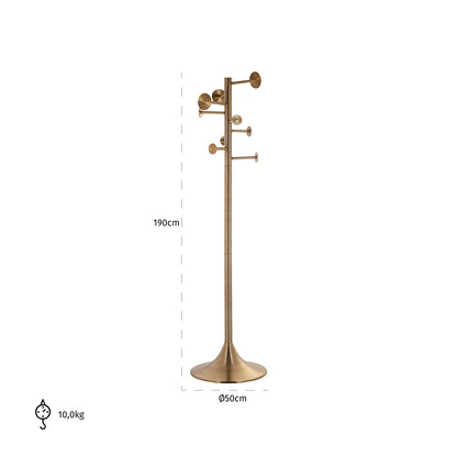 Coat rack Haley (Brushed Gold)- Richmond Interiors