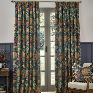 Cray 117x182 Pencil Pleat Curtains Indigo/berry - view 3