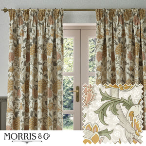 Cray 167x137 Pencil Pleat Curtains Stone & Clay - view 2