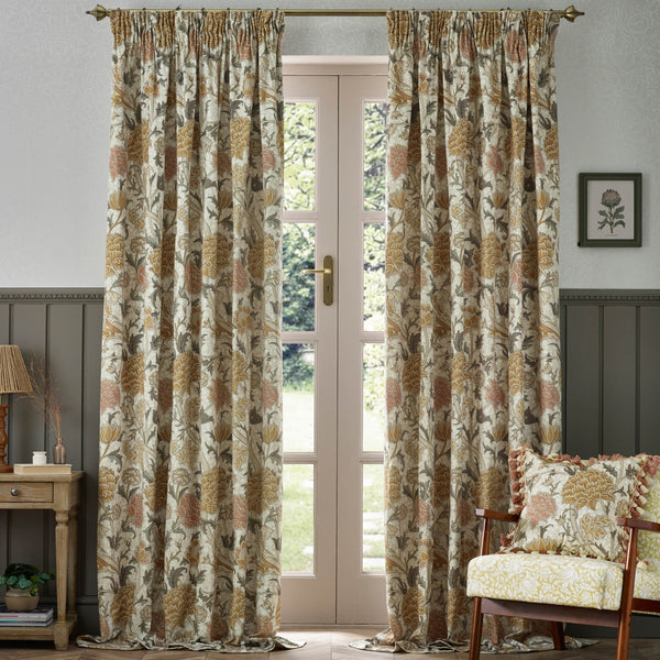 Cray 167x137 Pencil Pleat Curtains Stone & Clay - view 3