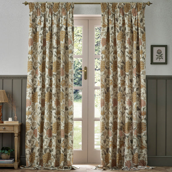 Cray 167x137 Pencil Pleat Curtains Stone & Clay - view 8