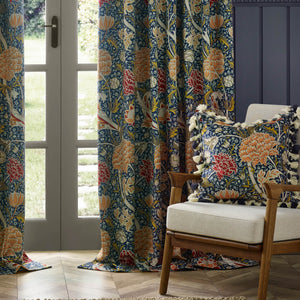 Cray 228x137 Pencil Pleat Curtains Indigo/berry - view 5