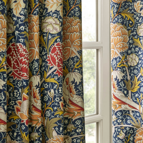 Cray 228x137 Pencil Pleat Curtains Indigo/berry - view 6