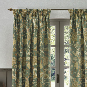 Cray 228x137 Pencil Pleat Curtains Sage/sunflower - view 4