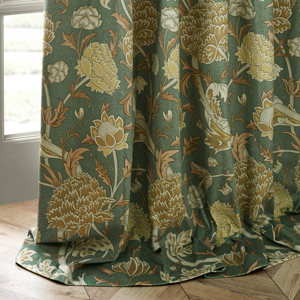 Cray 228x137 Pencil Pleat Curtains Sage/sunflower - view 6