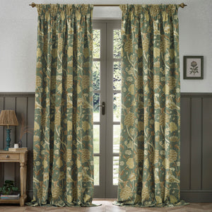 Cray 228x137 Pencil Pleat Curtains Sage/sunflower - view 8