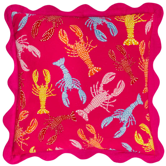 CRUSTACEANS 50X50 FEATHER FILLED CUSHION PINK