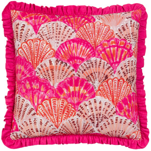 Clam Shells 50x50 Feather Filled Cushion Pink