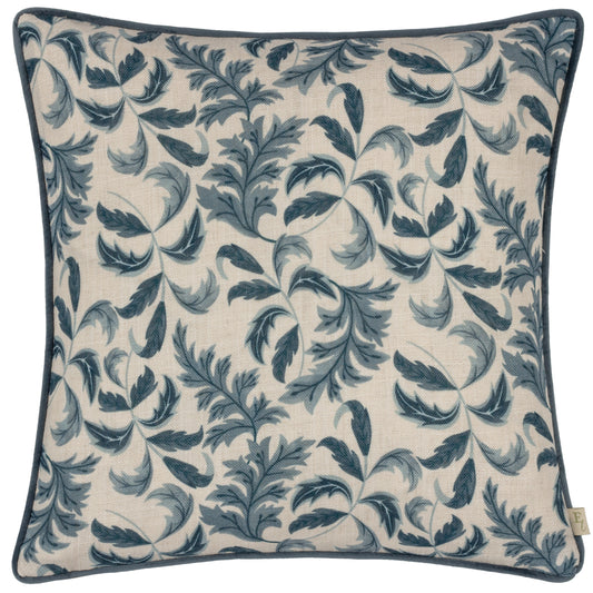 CHATSWORTH TOPIARY 43X43 FEATHER FILLED CUSHION PETROL