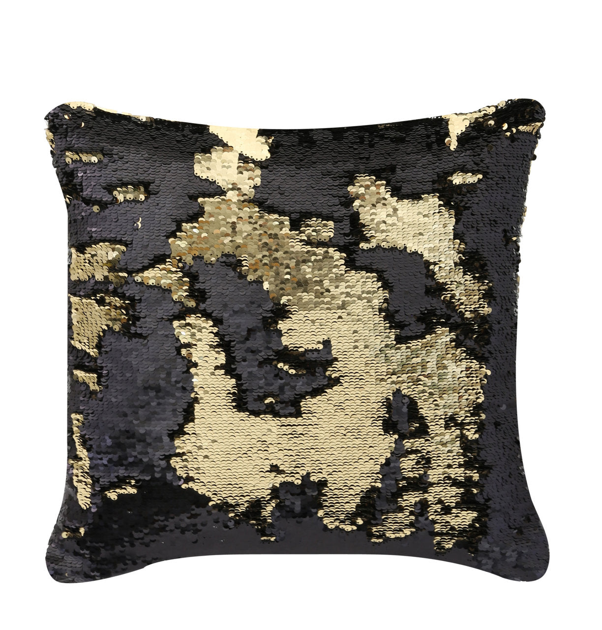 Unfld CU554 40x40 2 Tone Sequin Cu Cov Black Gold